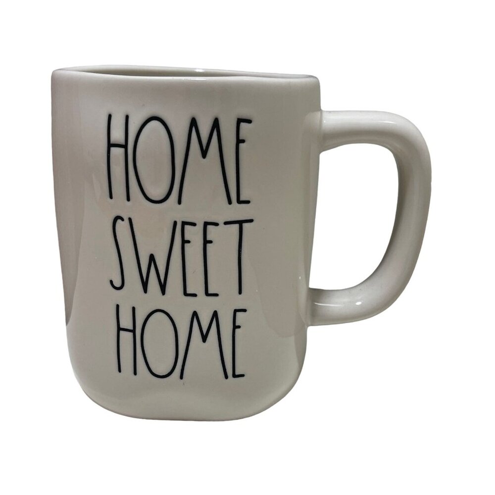 Rae Dunn "Home Sweet Home" White‎ Ceramic Mug 16 Oz